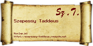Szepessy Taddeus névjegykártya